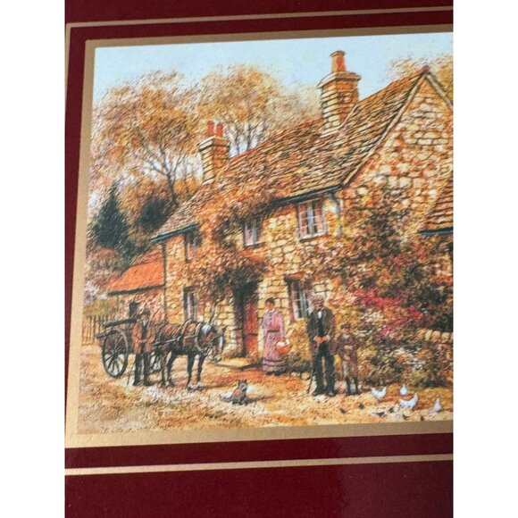 Vintage English Countryside Themed Coasters Set Of 6 - Picture 4 of 9